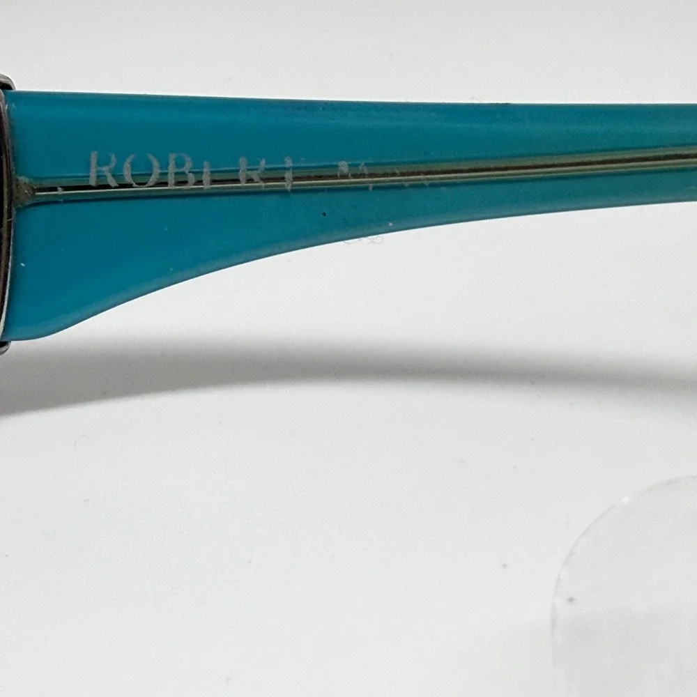 Robert La Roche Sunglasses Handmade in France 559-83 Brown Teal Oval Frame 22437